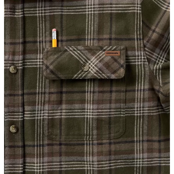 imageLegendary Whitetails Mens Buck Camp Flannel Long Sleeve Plaid Button Down Casual Shirt Corduroy CuffsForest Plaid