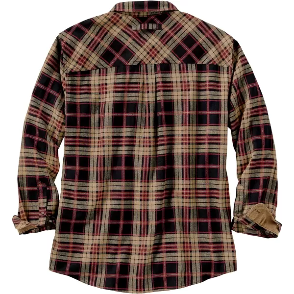 imageLegendary Whitetails Mens Buck Camp Flannel Long Sleeve Plaid Button Down Casual Shirt Corduroy CuffsFrontier Plaid