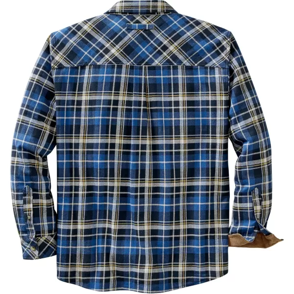 imageLegendary Whitetails Mens Buck Camp Flannel Long Sleeve Plaid Button Down Casual Shirt Corduroy CuffsLiberty Gold Plaid