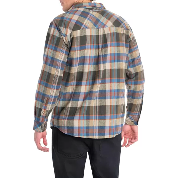 imageLegendary Whitetails Mens Buck Camp Flannel Long Sleeve Plaid Button Down Casual Shirt Corduroy CuffsLittle Rock Plaid