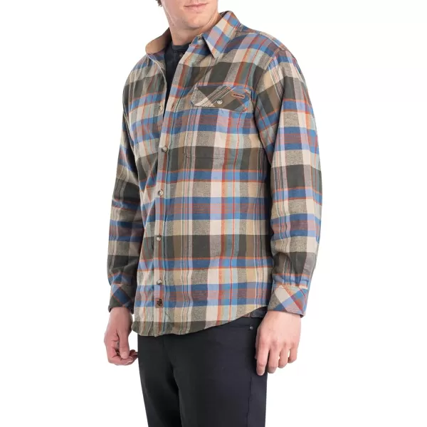 imageLegendary Whitetails Mens Buck Camp Flannel Long Sleeve Plaid Button Down Casual Shirt Corduroy CuffsLittle Rock Plaid