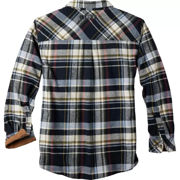 imageLegendary Whitetails Mens Buck Camp Flannel Long Sleeve Plaid Button Down Casual Shirt Corduroy CuffsMidnight Water Plaid