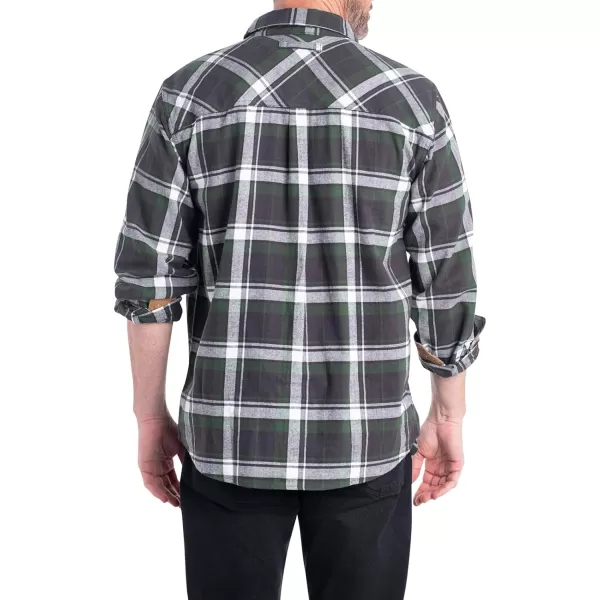 imageLegendary Whitetails Mens Buck Camp Flannel Long Sleeve Plaid Button Down Casual Shirt Corduroy CuffsMountain Charcoal Plaid