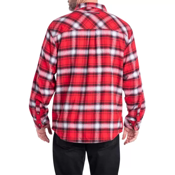 imageLegendary Whitetails Mens Buck Camp Flannel Long Sleeve Plaid Button Down Casual Shirt Corduroy CuffsRacing Red Plaid