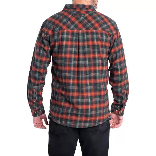 imageLegendary Whitetails Mens Buck Camp Flannel Long Sleeve Plaid Button Down Casual Shirt Corduroy CuffsRedwood Plaid