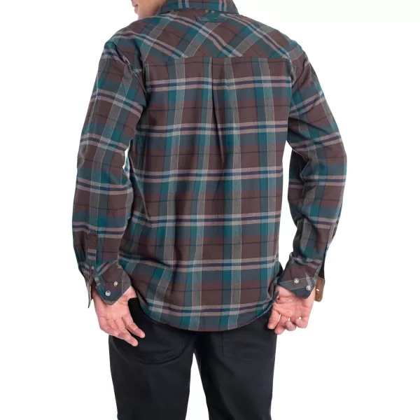 imageLegendary Whitetails Mens Buck Camp Flannel Long Sleeve Plaid Button Down Casual Shirt Corduroy CuffsSmoky Mountain Plaid