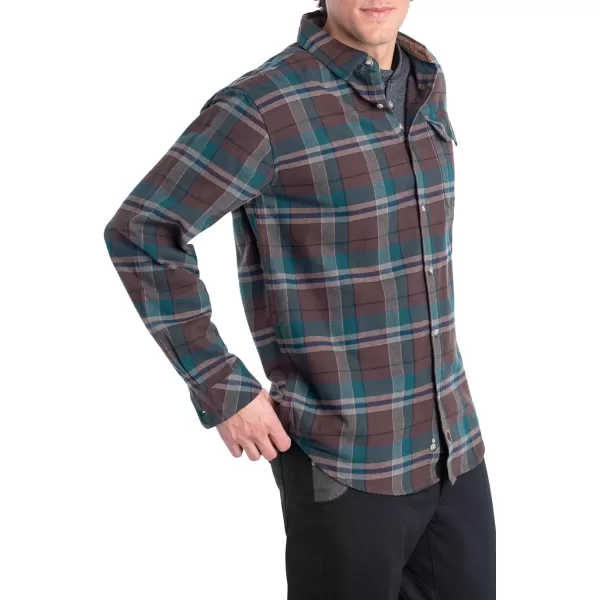 imageLegendary Whitetails Mens Buck Camp Flannel Long Sleeve Plaid Button Down Casual Shirt Corduroy CuffsSmoky Mountain Plaid