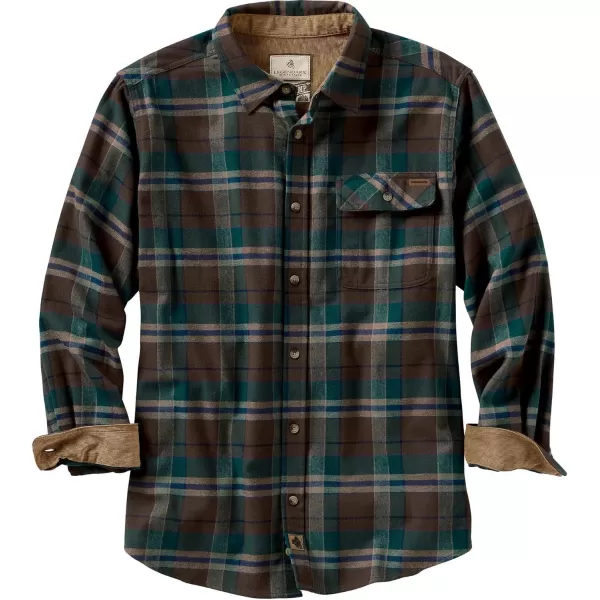 imageLegendary Whitetails Mens Buck Camp Flannel Long Sleeve Plaid Button Down Casual Shirt Corduroy CuffsSmoky Mountain Plaid