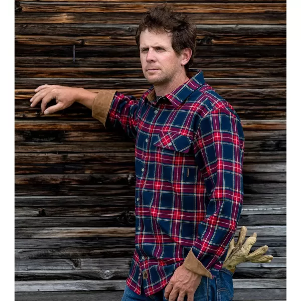 imageLegendary Whitetails Mens Buck Camp Flannel Long Sleeve Plaid Button Down Casual Shirt Corduroy CuffsTartan Forest Plaid