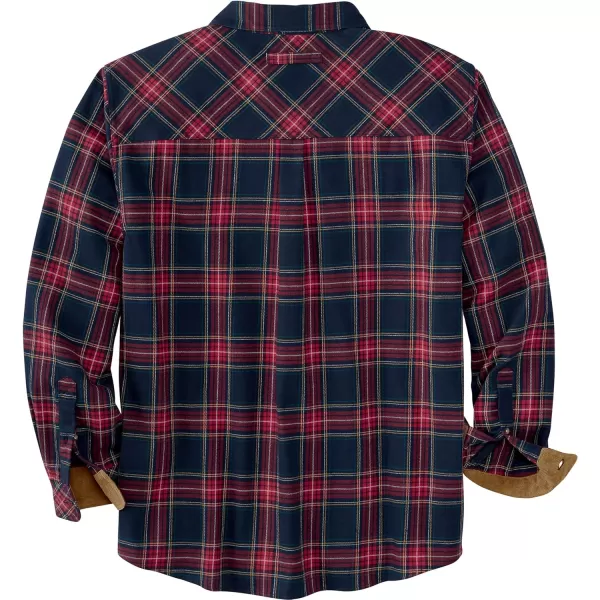 imageLegendary Whitetails Mens Buck Camp Flannel Long Sleeve Plaid Button Down Casual Shirt Corduroy CuffsTartan Red Plaid