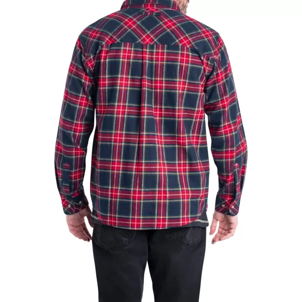 imageLegendary Whitetails Mens Buck Camp Flannel Long Sleeve Plaid Button Down Casual Shirt Corduroy CuffsTartan Red Plaid