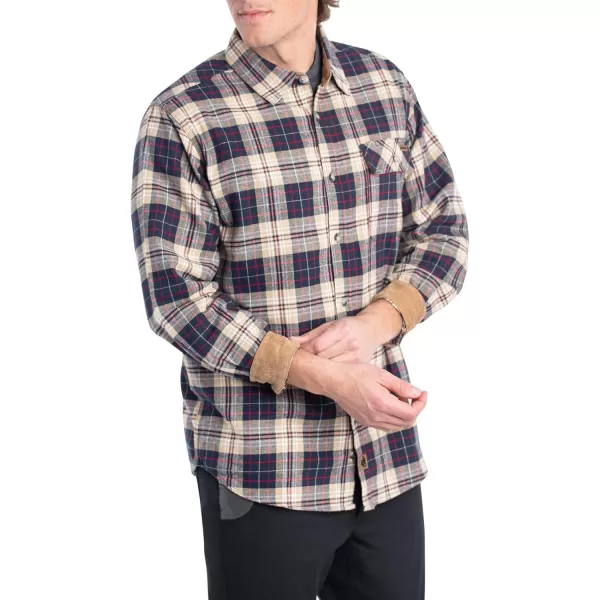 imageLegendary Whitetails Mens Buck Camp Flannel Long Sleeve Plaid Button Down Casual Shirt Corduroy CuffsTartan Stone Plaid