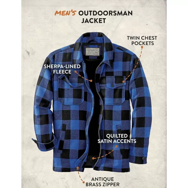 imageLegendary Whitetails Mens Outdoorsman Wool Coat Winter Outerwear Jacket Berber Lined Work ClothingBluecat Plaid