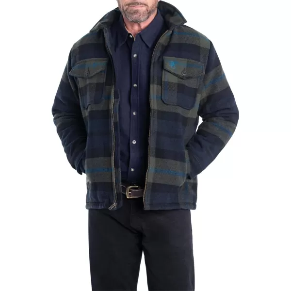 imageLegendary Whitetails Mens Outdoorsman Wool Coat Winter Outerwear Jacket Berber Lined Work ClothingEerie Night Plaid