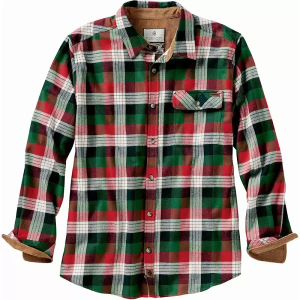 imageLegendary Whitetails Mens Buck Camp Flannel Long Sleeve Plaid Button Down Casual Shirt Corduroy CuffsAlpine Mountain Plaid