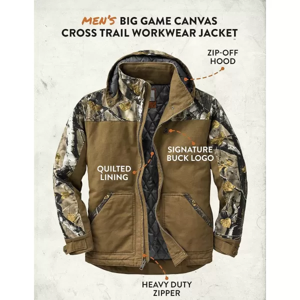 imageLegendary Whitetails Canvas Cross Trail Jacket Workwear for Men Winter Work Coat Regular Big ampamp Tall Outerwear ClothingBarley