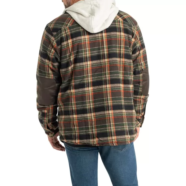 imageLegendary Whitetails Mens Camp Night Berber Lined Hooded Flannel Shirt JacketStout Plaid