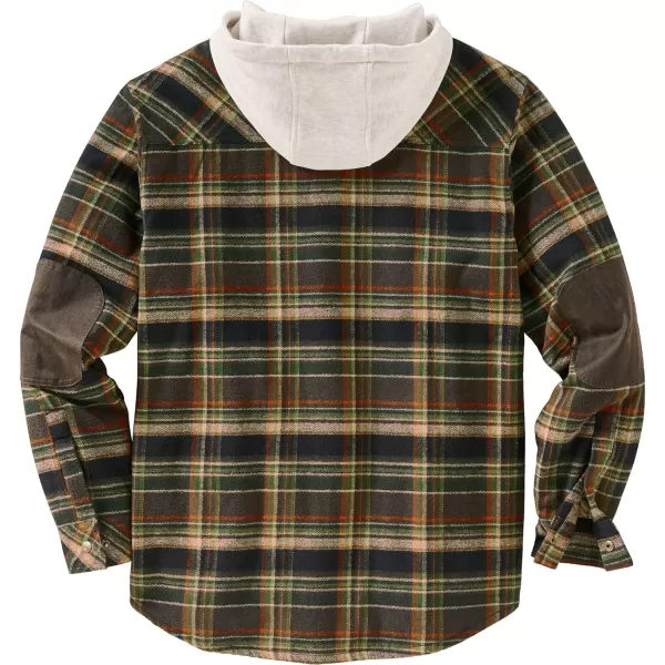 imageLegendary Whitetails Mens Camp Night Berber Lined Hooded Flannel Shirt JacketStout Plaid