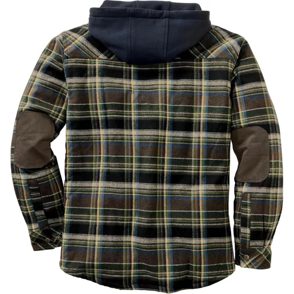 imageLegendary Whitetails Mens Camp Night Berber Lined Hooded Flannel Shirt JacketUnion Plaid