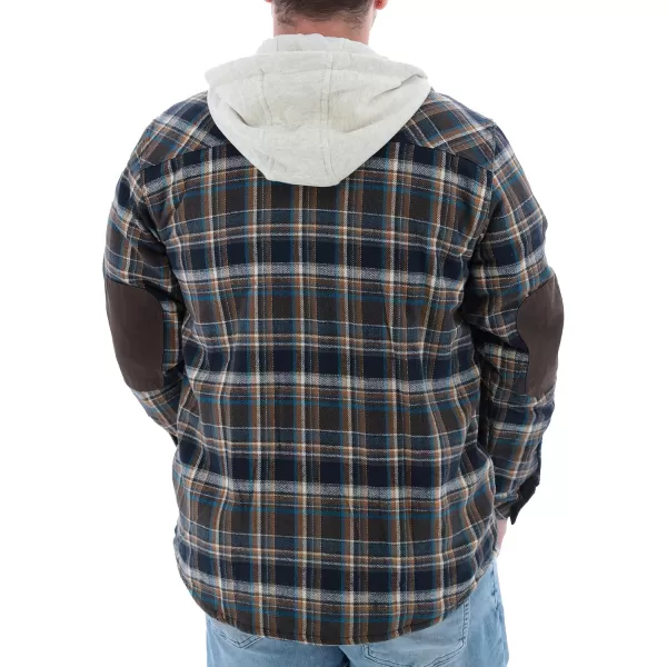 imageLegendary Whitetails Mens Camp Night Berber Lined Hooded Flannel Shirt JacketUpland Plaid