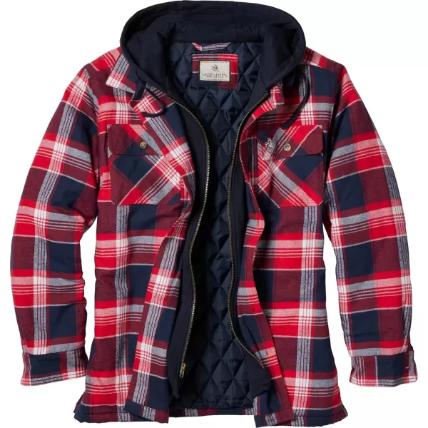 imageLegendary Whitetails Mens Maplewood Hooded Shirt JacketRed Rover Plaid