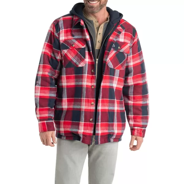 imageLegendary Whitetails Mens Maplewood Hooded Shirt JacketRed Rover Plaid