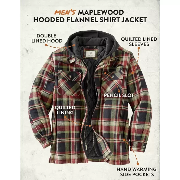 imageLegendary Whitetails Mens Maplewood Hooded Shirt JacketSpruce Mountain Plaid