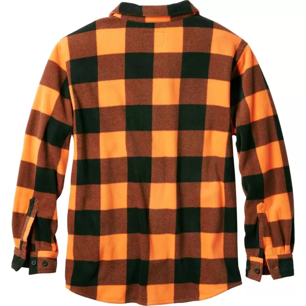 imageLegendary Whitetails Mens Navigator Fleece Button Up ShirtBlaze Orange Plaid