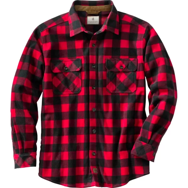 imageLegendary Whitetails Mens Navigator Fleece Button Up ShirtShotgun Shell Red Plaid