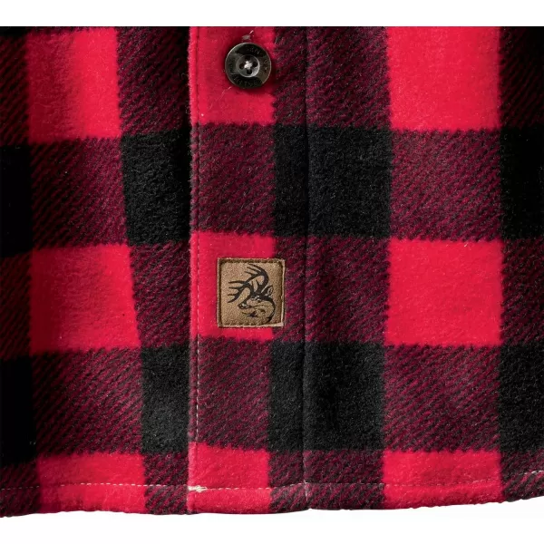 imageLegendary Whitetails Mens Navigator Fleece Button Up ShirtShotgun Shell Red Plaid