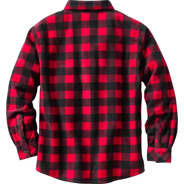 imageLegendary Whitetails Mens Navigator Fleece Button Up ShirtShotgun Shell Red Plaid