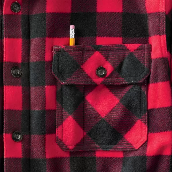 imageLegendary Whitetails Mens Navigator Fleece Button Up ShirtShotgun Shell Red Plaid