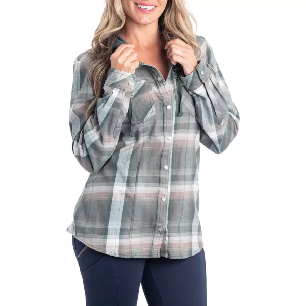 imageLegendary Whitetails Womens Lumber Jane Hooded Flannel ShirtGreen Grove