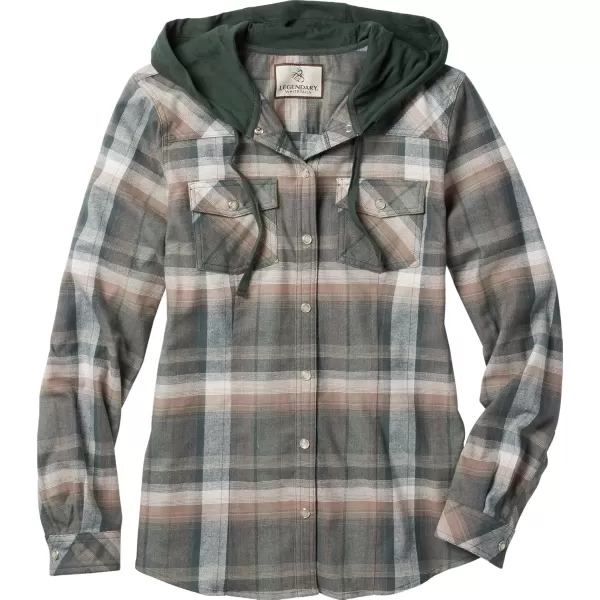 imageLegendary Whitetails Womens Lumber Jane Hooded Flannel ShirtGreen Grove