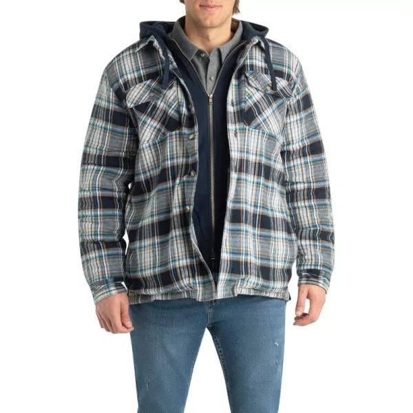 imageLegendary Whitetails Mens Maplewood Hooded Shirt JacketBlue Dusk Plaid