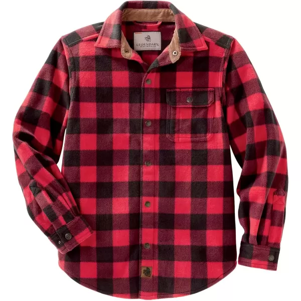 imageLegendary Whitetails Boys Snap Front Navigator Fleece ShirtShotgun Shell Red Plaid