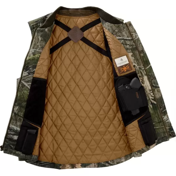 imageLegendary Whitetails Mens Concealed Carry Outerwear Vest for Men Canvas Cross Trail Conceal CCW Holster Hunting InsulatedMossy Oak Country Dna