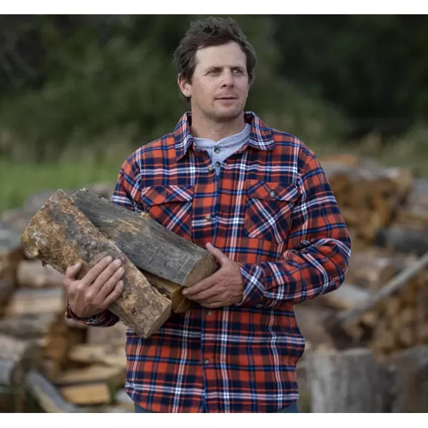 imageLegendary Whitetails Mens Deer Camp Berber Lined Flannel Shirt JacketDiscontinuedCampfire Plaid Berber  Legacy