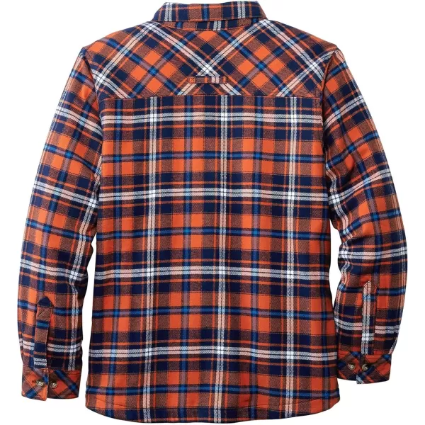 imageLegendary Whitetails Mens Deer Camp Berber Lined Flannel Shirt JacketDiscontinuedCobalt Blaze Plaid