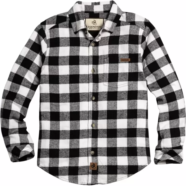imageLegendary Whitetails Unisex Kids Lumberjack Flannel Long Sleeve Button Down ShirtWhite Buffalo Check