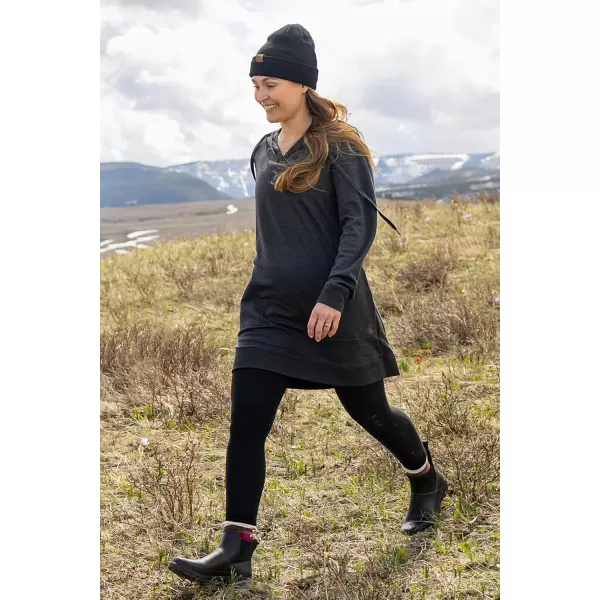 imageLegendary Whitetails Womens Legendary Outdoors Long Sleeve Hooded Knit Sweatshirt DressBlack Heather