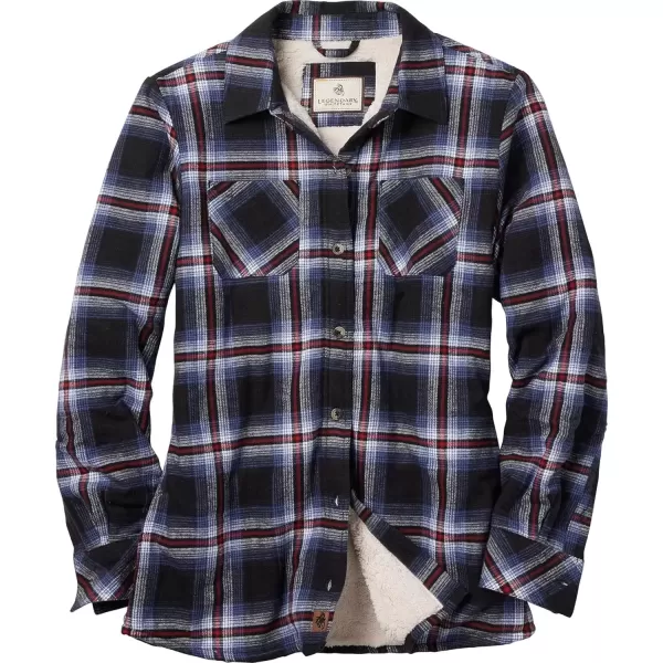imageLegendary Whitetails Womens Open Country Flannel Shacket Sherpa Lined Plaid Fleece Shirt Jacket Ladies Western Clothing CoatBlackbird Plaid