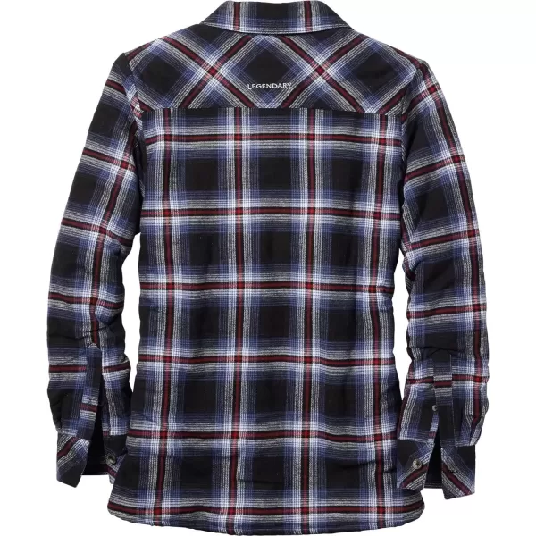 imageLegendary Whitetails Womens Open Country Flannel Shacket Sherpa Lined Plaid Fleece Shirt Jacket Ladies Western Clothing CoatBlackbird Plaid