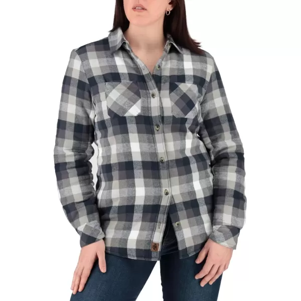 imageLegendary Whitetails Womens Open Country Flannel Shacket Sherpa Lined Plaid Fleece Shirt Jacket Ladies Western Clothing CoatGlacier Bay Plaid