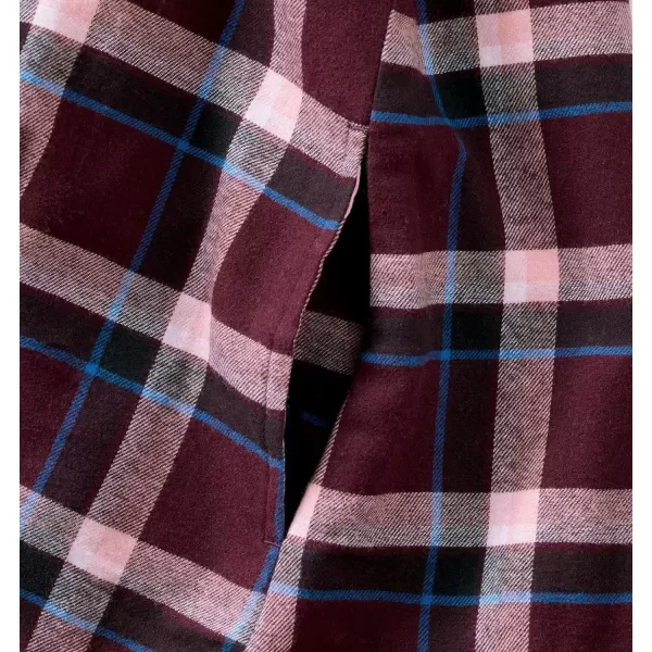 imageLegendary Whitetails Womens Open Country Flannel Shacket Sherpa Lined Plaid Fleece Shirt Jacket Ladies Western Clothing CoatMerlot Plaid