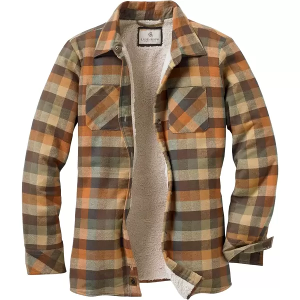 imageLegendary Whitetails Womens Open Country Flannel Shacket Sherpa Lined Plaid Fleece Shirt Jacket Ladies Western Clothing CoatRustic