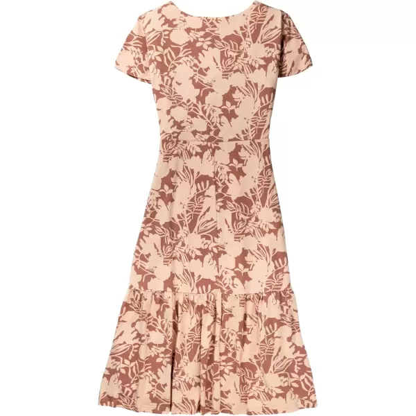 imageLegendary Whitetails Womens Printed Knit Midi Short Sleeve DressRose Dawn Floral Silhouette Print