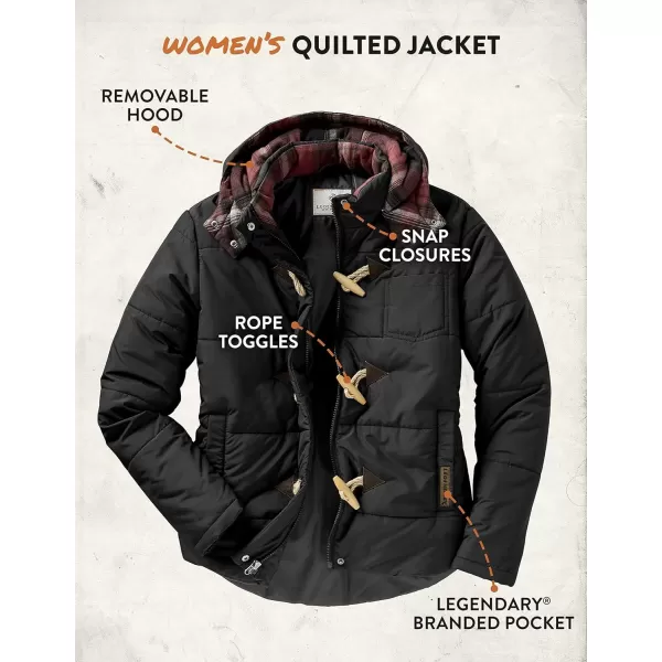 imageLegendary Whitetails Womens Quilted Toggle Puffer JacketBlack