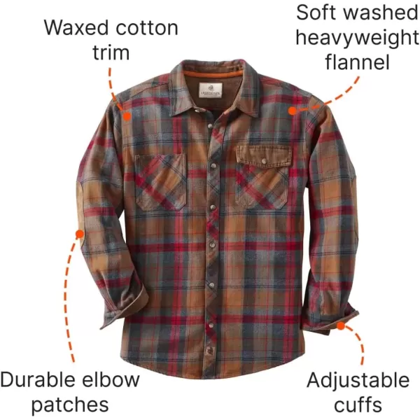 imageLegendary Whitetails Mens Harbor Heavyweight Flannel ShirtSmokey Mountain Plaid