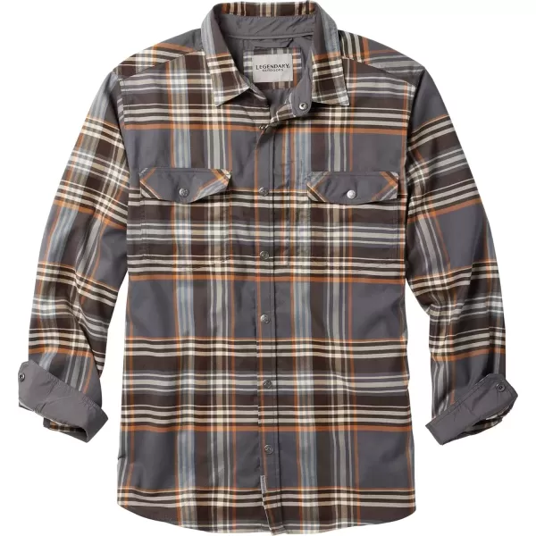 imageLegendary Whitetails Mens Legendary Outdoors Everest Performance Flannel Long Sleeve Snap Down ShirtDeep Cinder